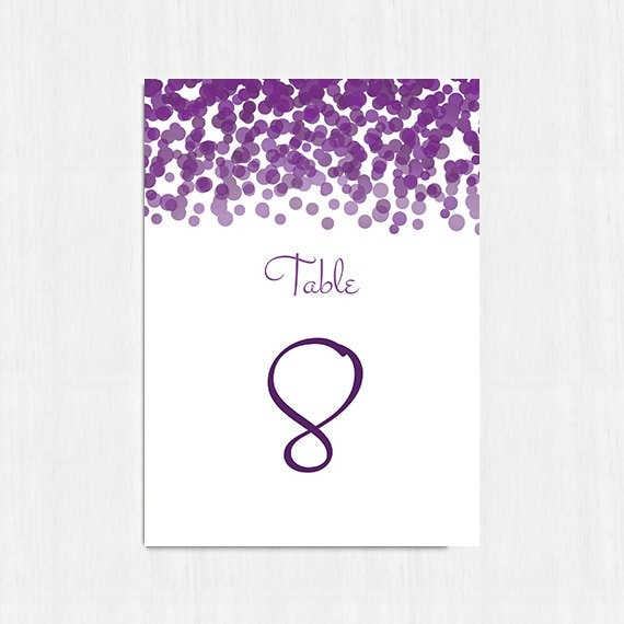 Table Numbers Purple Printable Table Numbers Printable Table