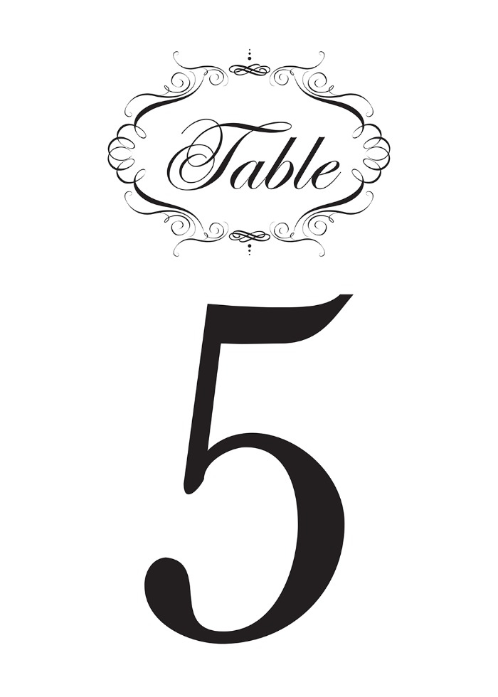 Table Numbers