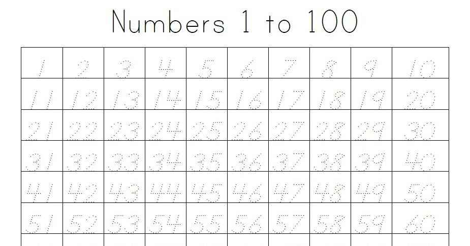 The Green Grass Grew All Around Number Tracing 1 To 100 The Green Grass Grew All Around Number Tracing 1 To 100