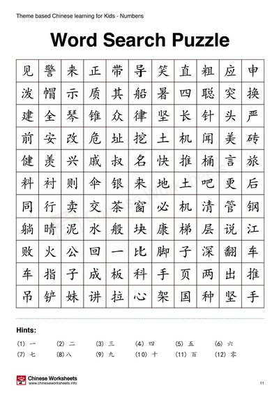Theme Based Chinese Learning Activities For Kids Numbers 