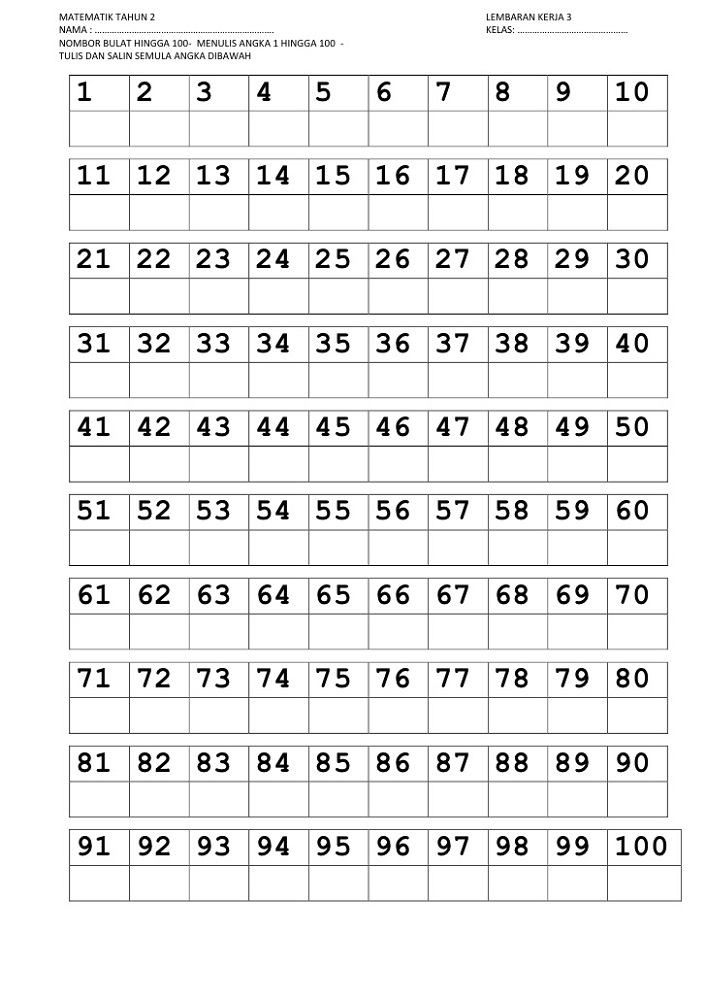 Trace Numbers 1 100 Activity Shelter Trace Numbers 1 100 Activity Shelter