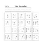 Trace Numbers 1 20 PRINTABLE Kids Worksheets