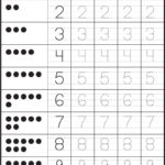 Tracing Numbers 1 10 For Preschool Coloring Sheets