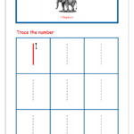 Tracing Numbers 1 10 Worksheets For Kindergarten