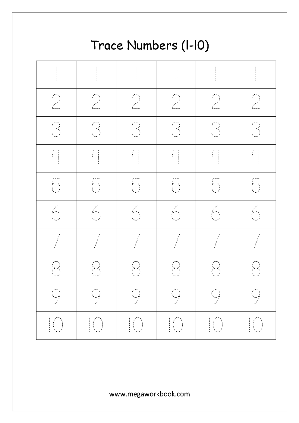 Tracing Numbers 1 10 Worksheets Kindergarten Pdf Tracing Numbers 1 10 Worksheets Kindergarten Pdf
