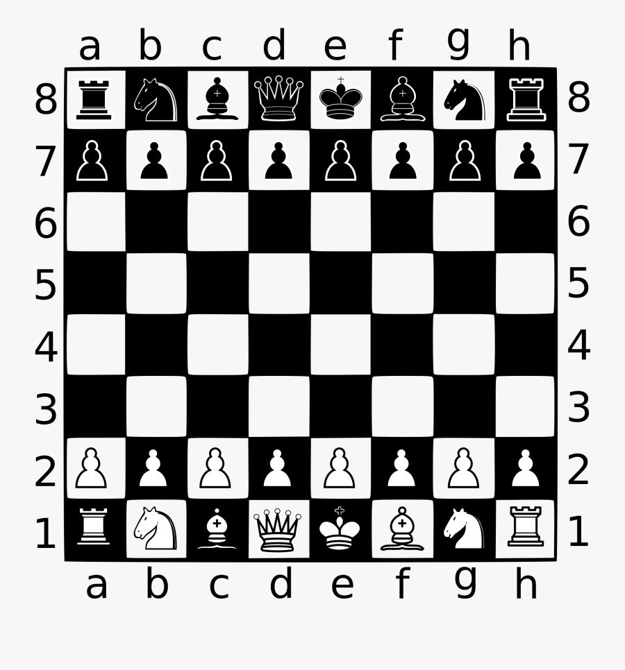 Transparent Pieces Png Chess Board With Numbers Free 