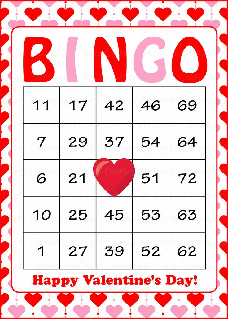 Valentine S Bingo Cards Printable Download Prefilled Valentine s Bingo Cards Printable Download Prefilled