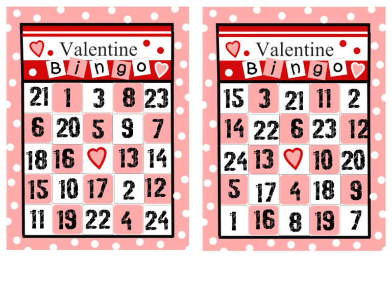 Visiting Teaching Surprise Valentine Bingo 2 Different