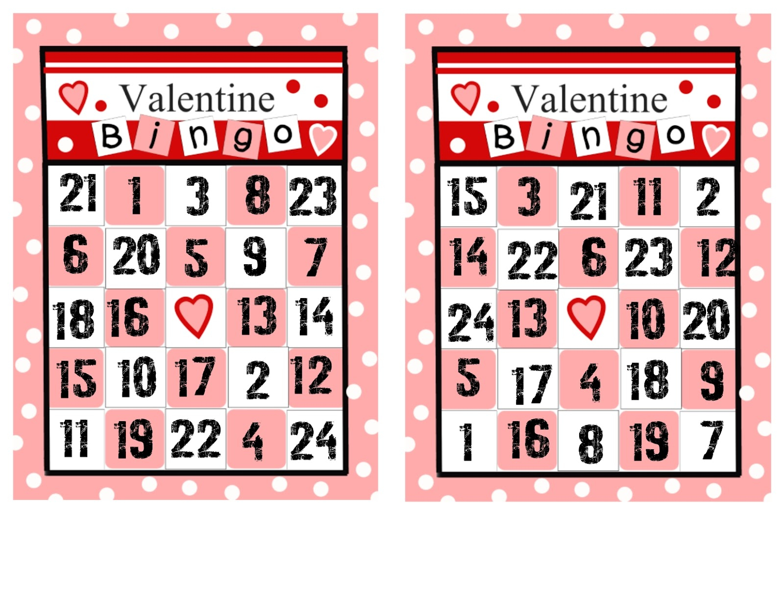 Visiting Teaching Surprise Valentine Bingo 2 Different 