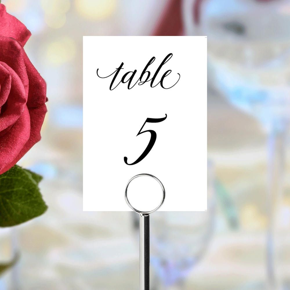 Wedding Table Numbers Printable Calligraphy Table Numbers Wedding Table Numbers Printable Calligraphy Table Numbers