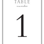 Wedding Table Numbers Printable PDF By Basic Invite