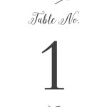 Wedding Table Numbers Printable PDF By Basic Invite