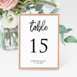 Wedding Table Numbers Printable Table Numbers 4x6 Table