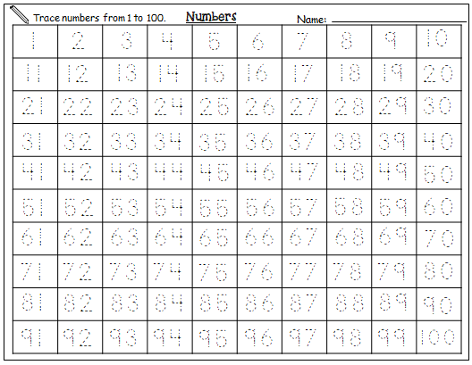Writing And Tracing Numbers 1 100 Made By Teachers Writing And Tracing Numbers 1 100 Made By Teachers