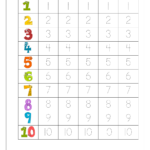 Writing Numbers Worksheet Kids Learning Activity