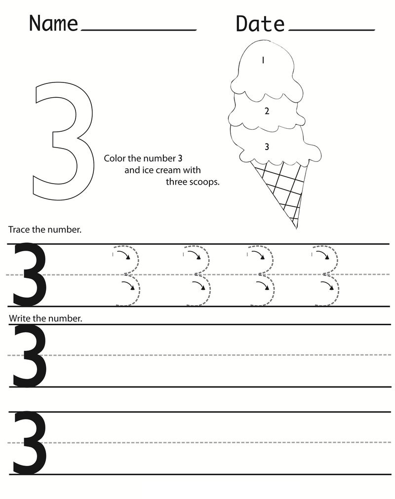 Writing Numbers Worksheets For Preschool Coloring Sheets